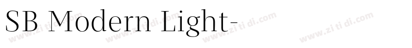 SB Modern Light字体转换 SB Modern Light字体转换
